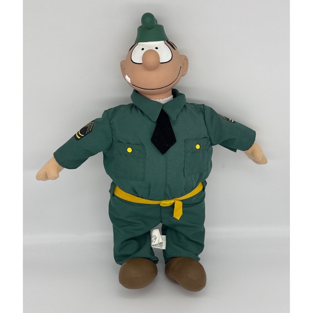 Vintage Beetle Bailey Sarge Toy Works Plush Doll‎ 2000 Army Cartoon 14"
